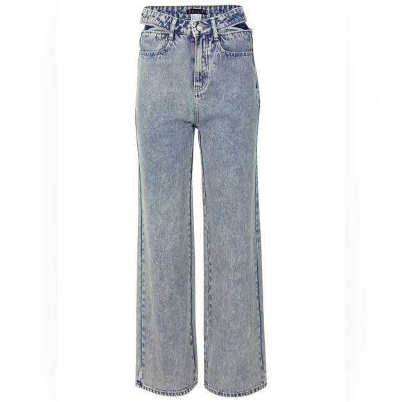 Women’s Wide leg diamond studded jeans size 10 - Picture 15 of 16